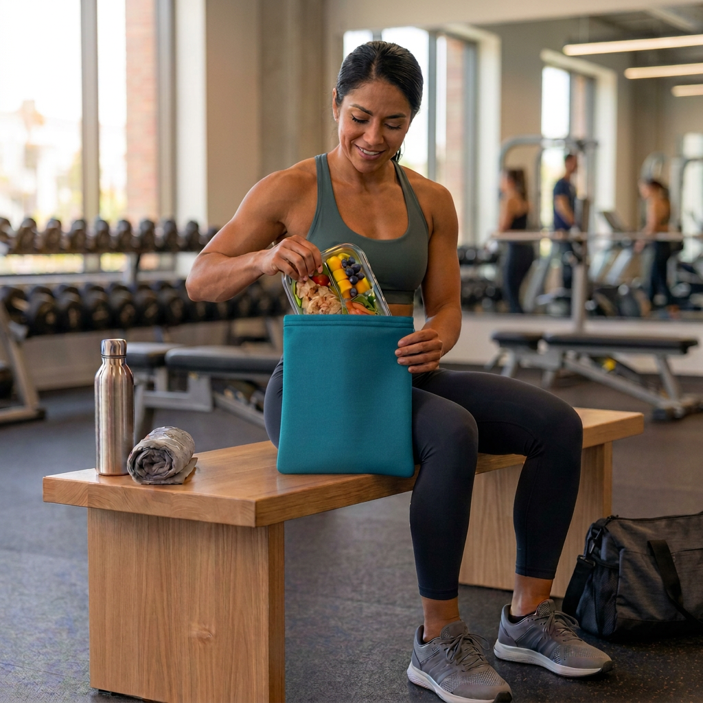 Cleaned-up gym image with natural photographic detail